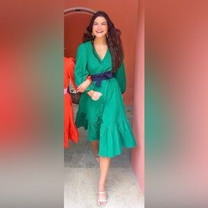 AURA dress from Red Dress Boutique oversized cotton in emerald green size S /6
